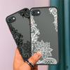 IPhone Samsung Huawei Xiaomi uchun oddiy qora va oq dantelli naqshli yumshoq silikon telefon g'ilofi