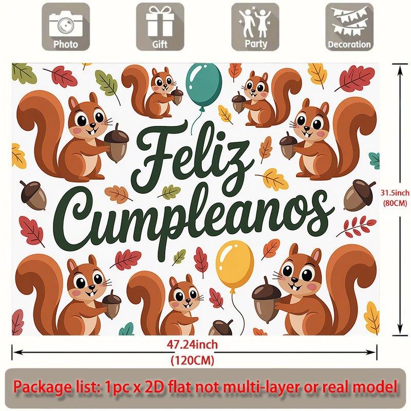 Фон для вечеринки Плоский Feliz Cumpleaos Мероприятия Свадьба Церемония вступления Четыре сезона Декор фотобудки Декор входной двери