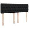 Box Spring Bed with Mattress Black 140 x 190 cm Velvet