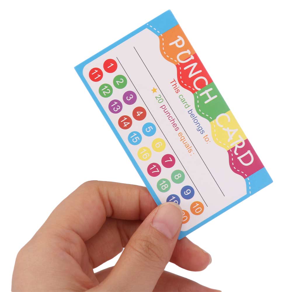 50pcs/pack Educational Behavior Reward Punch Cards Incentive Vibrant Punch Cards Teachers
