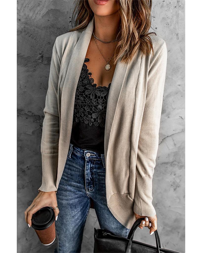 Azura Exchange Очень мягкий кардиган цвета хаки с длинными рукавами