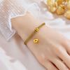 Meichen 18k Gold Non-Fading Titanium Steel Women's Fashion Bracelets - Simple, Versatile, Trendy European and American Style.