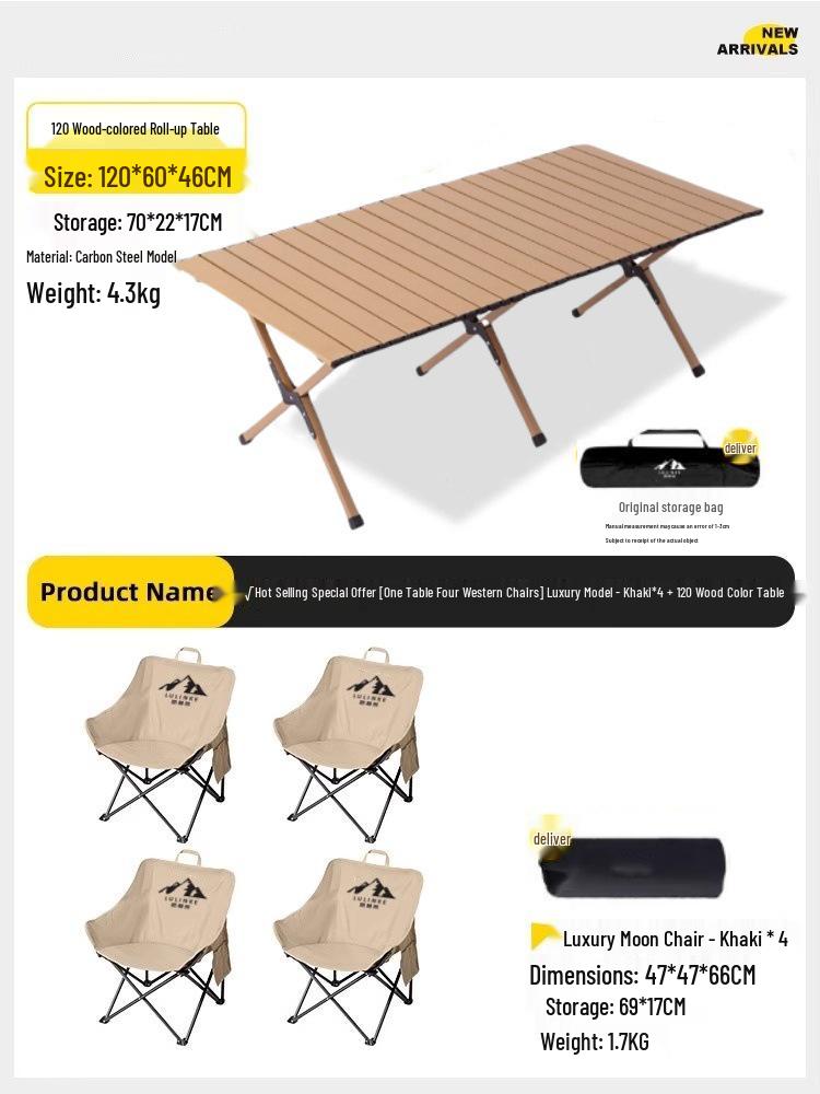 Portable Outdoor Folding Moon Chair for Camping, Fishing, and Beach Picnics