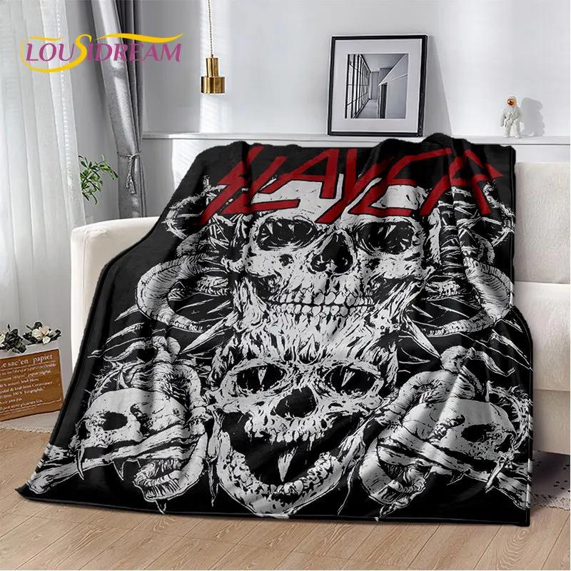 Мягкое плюшевое одеяло Slayer Heavy Metal Band, фланелевое одеяло, одеяло для гостиной, спальни, кровати, дивана, чехол для пикника, теплое детское одеяло