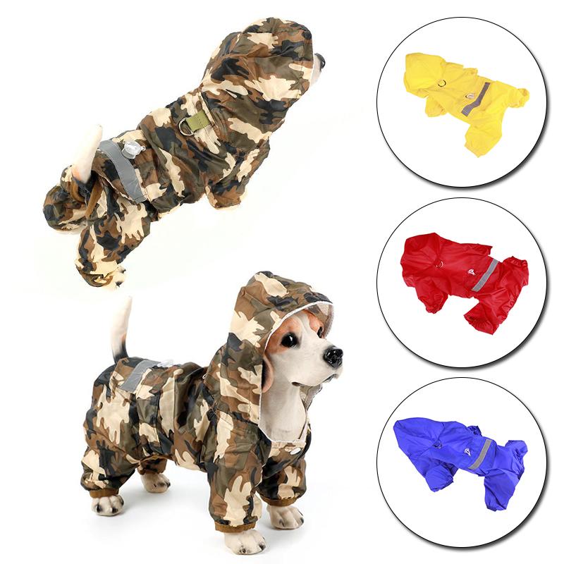 Светоотражающий водонепроницаемый комбинезон для домашних животных, 1 шт., толстовка с завязками на спине, плащ для собак, товары для домашних животных