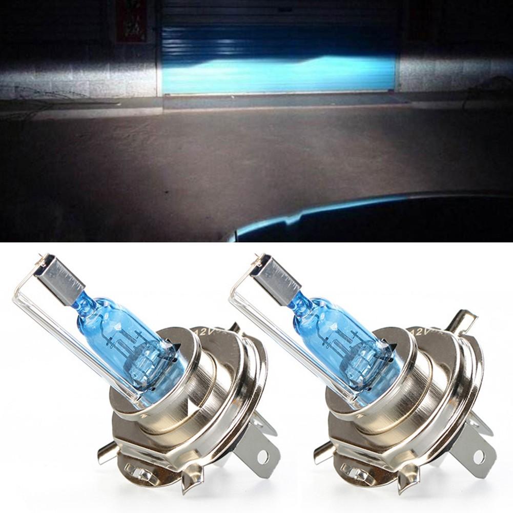 12V/H4 Headlight Bulb Super Bright 55W Dual Low-Beam Bulbs Xenon White