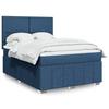 Maison Exclusive - Sommier À Lattes De Lit Avec Matelas Bleu 140x200 Cm Tissu