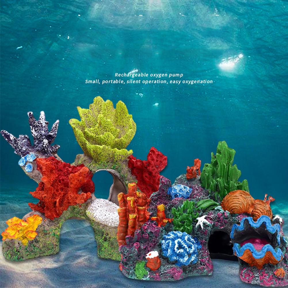 Aquarium Colorful Decoration Artificial Resin Fish Tank Accessories Ornament Aquarium Decoration Resin