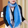 Trendy Gradient Cotton-Linen-Silk Scarf/Shawl for Women - Sun Protection & Dual-Use for All Seasons