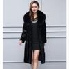 Mink Fur Women's Mink Fur Coat High Imitation Mink Imitation Fox Fur Collar Long Whole Mink Fur Coat