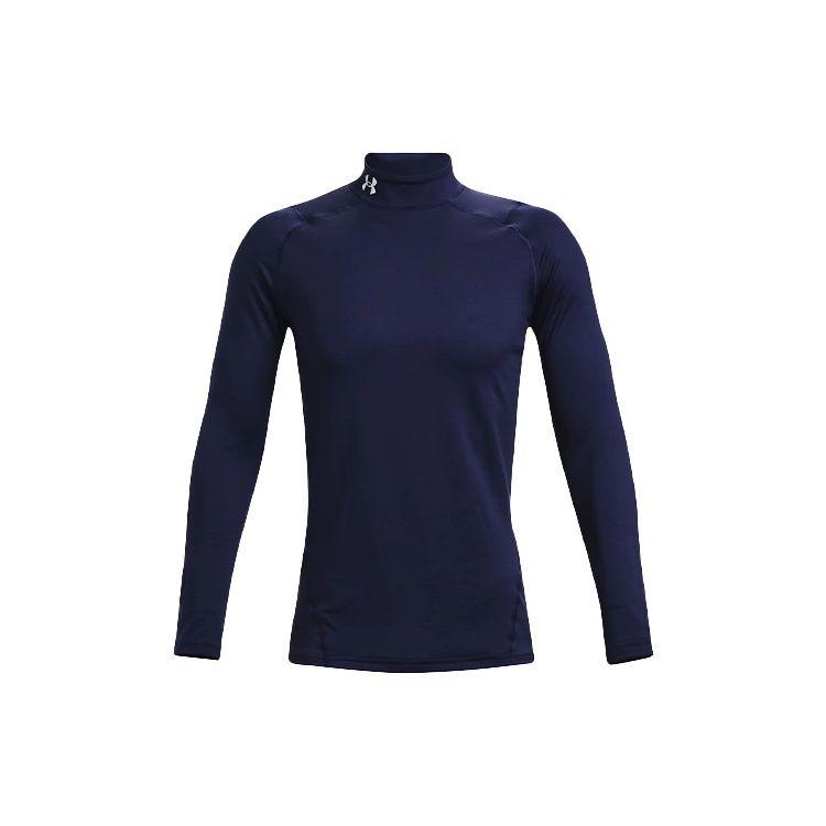 Under Armour Футболка мужская облегающая, повседневная, спортивная, дышащая, с длинным рукавом, темно-синяя, 1366066-410