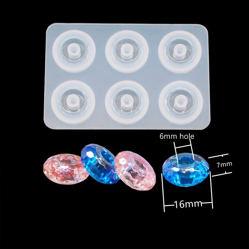 SNASAN Silicone Mold For Jewelry Beads 9mm12mm 16mm Cube Ball 6 Compartment Epoxy Resin Silicone Mould Handmade DIY Material