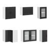 11 piece Kitchen Cabinet Set Lucca Black Wood Based Material