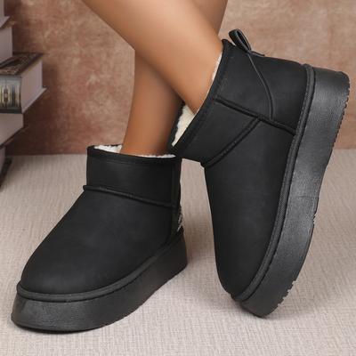 2024 Женские ботильоны на платформе, зимние замшевые плюшевые теплые повседневные туфли на плоской подошве, зимние толстые ботинки Челси для женщин, глубокий хаки