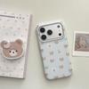 Клетчатый Мишка со Подставкой для iPhone 14/13 и Apple 17/16/15 PROMAX Противоударный Чехол
