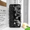 Эстетичный Стильный Крутой Черный Чехол для Телефона с Принтом Дракона для Motorola Moto Edge 50 Fusion 60 40 30 Neo G34 G14 G85 G54 Мягкий Чехол