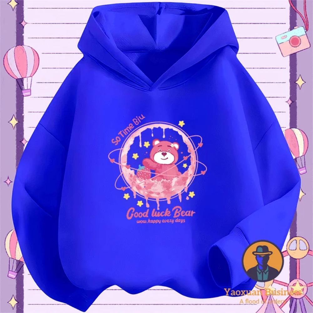 Мода 2025 Толстовки с капюшоном 'Обнимающий медведь' для мальчиков и девочек, милый мультяшный принт, ветрозащитные и теплые, новая коллекция осень/зима