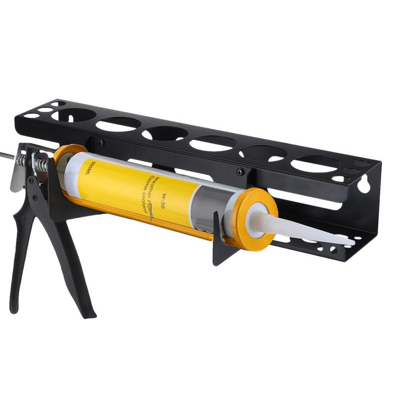 Caulking Tube Storage Rack Wall Mounted Metal Grease Tube Rack Sealant Organizer Tube Storage Caulking Tool Organizer Holds