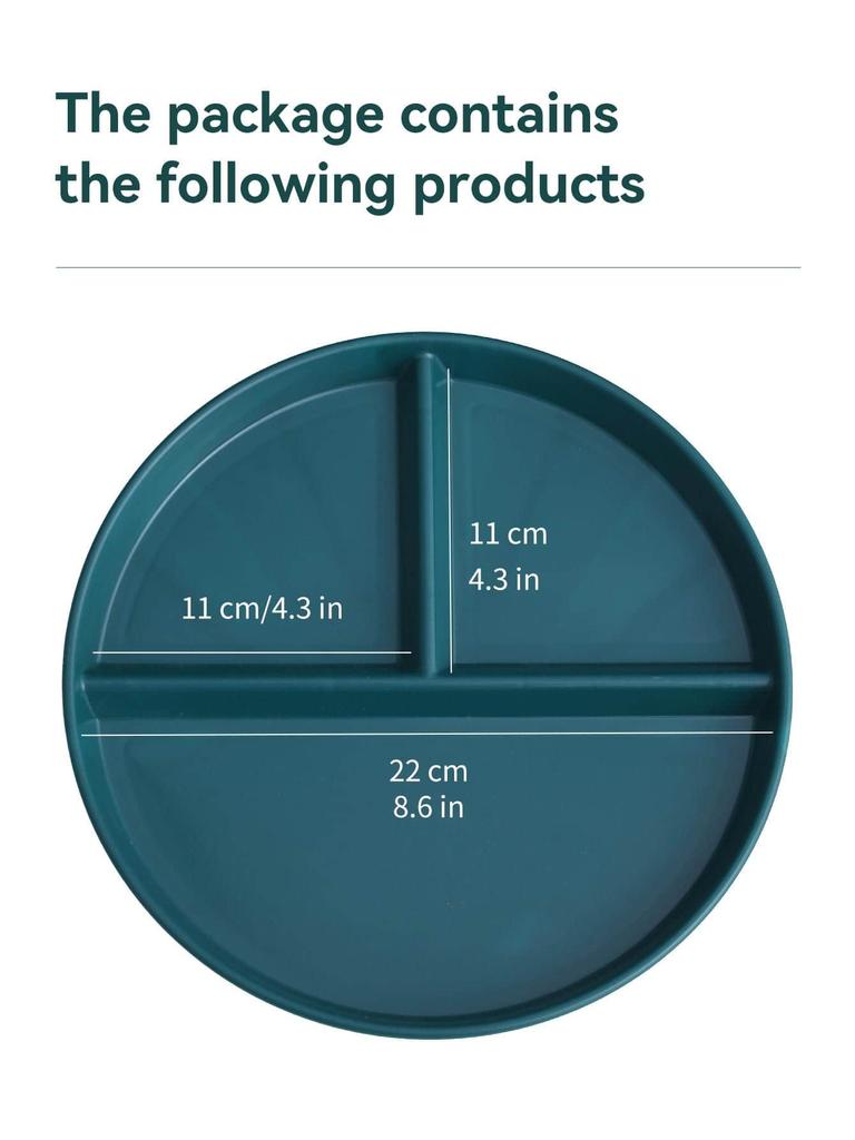 Fruit Salad Plate Microwave Safe Reusable Divided Dinner Plates Food Dishes Cake Dessert Tray Kitchen Tableware