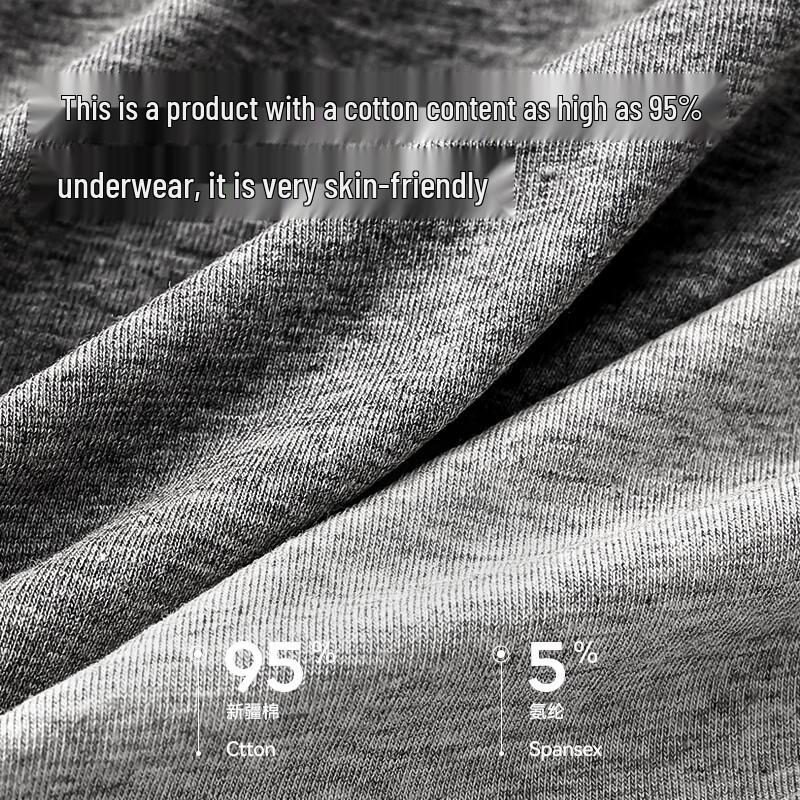 Мужские боксеры-брифы из чистого хлопка, антибактериальные, 4 штуки