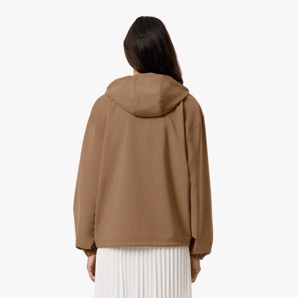 [Lacoste] Women's Wool Blend Hooded Half-Zip Jumper BF2450-55N02S