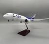 B787 Чили LAN Airways Литая смола Модель самолета Со светом и подставкой 1:130 Масштаб Статический Самолет Подарок Декор для Энтузиастов