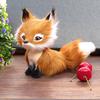 Модная игрушка-украшение в виде сидящей лисы из искусственного меха для украшения дома и подарков на день рождения