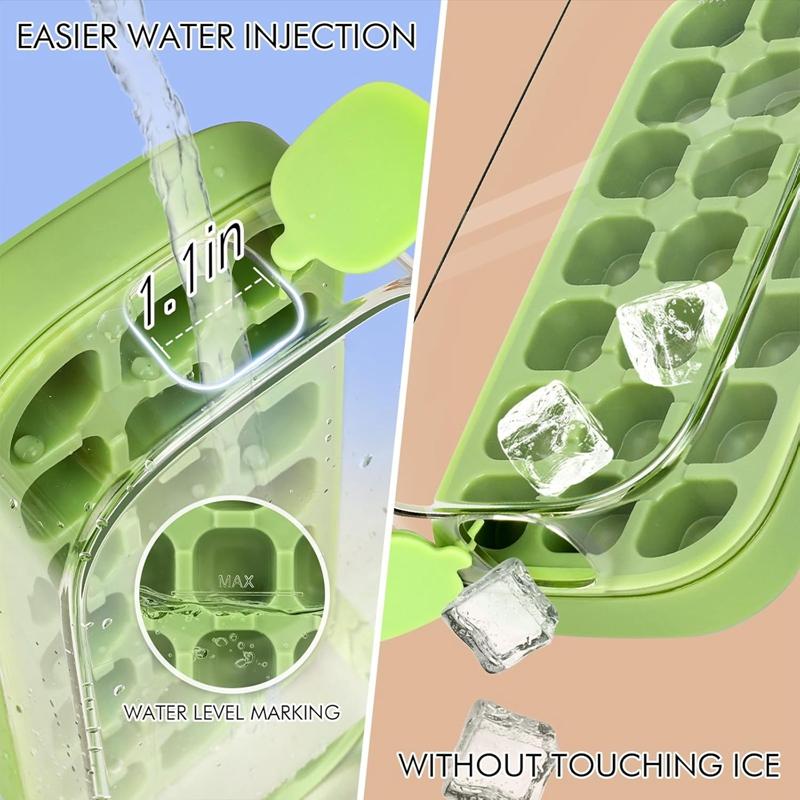 Творческий лоток для льда с коробкой для приготовления кубиков льда, легко извлекаемый из формы для льда, морозильник для кухни, бара, ручной пресс для кубиков льда