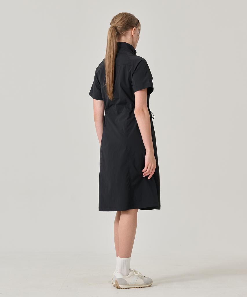 Built Moa Women'S Golf Nylon Half-Zip Dress