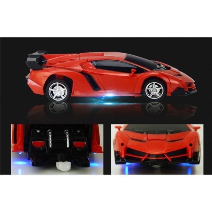 Voiture télécommandée - HUIXIN - Modèle robot - Rouge - Transformable - 10 pièces