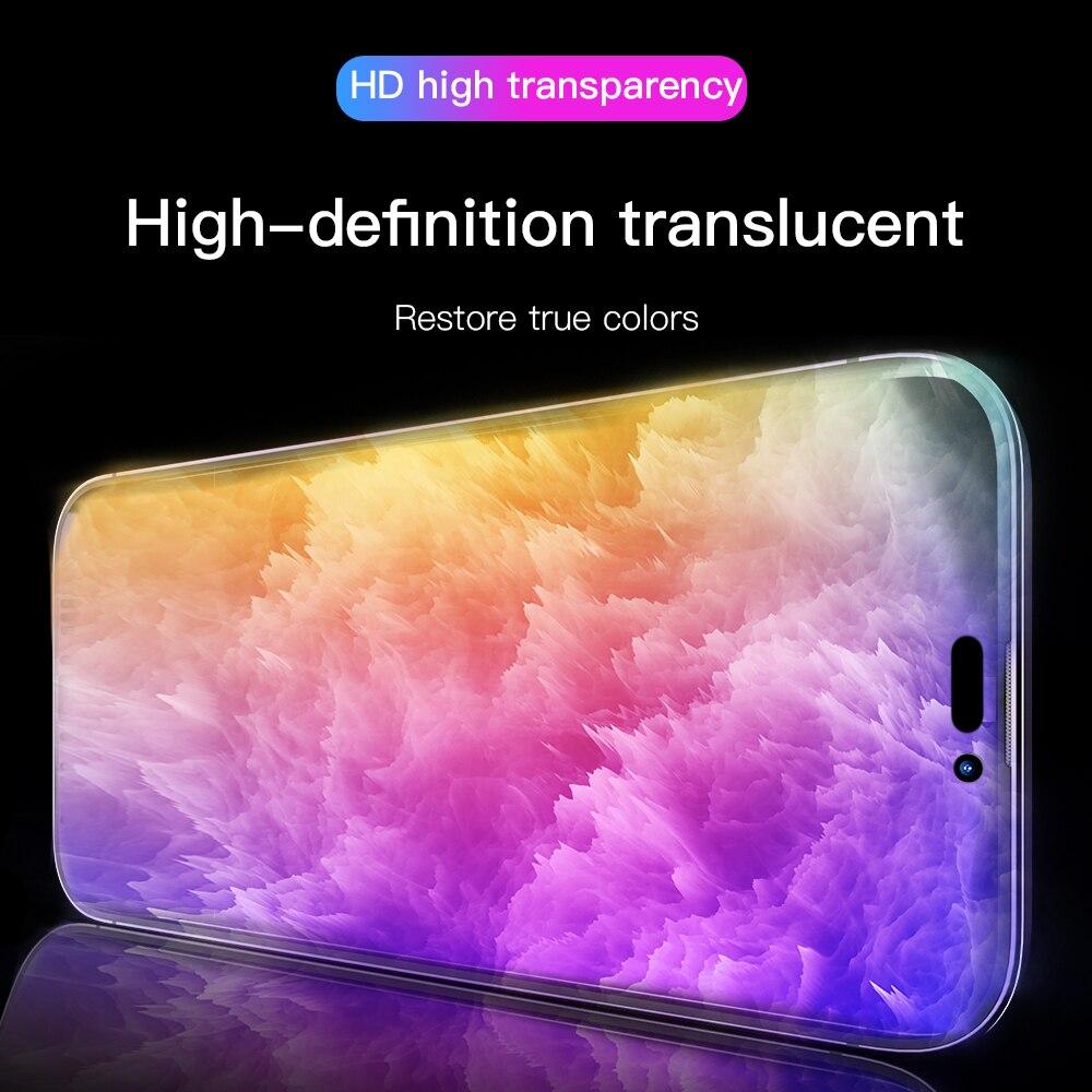 KEYSION Полное покрытие из закаленного стекла для iPhone 15 Pro Max 15 Ultra HD, защитная пленка для экрана для iPhone 15 Plus 14 13 12 Pro Max