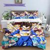 Vegeta Dragon Ball Pattern Bedding Home Decoration Birthday Gift (1 * duvet cover + 2 * pillowcase, without core)