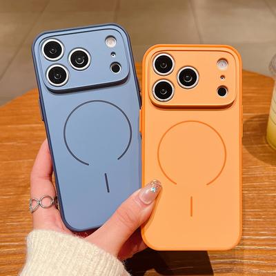 Чехол для iPhone 17 Pro Max Магнитный для Magsafe Беспроводная зарядка Ударопрочный Матовый чехол для iPhone 16 Pro Max Funda iPhone 13 14 15 Pro Max