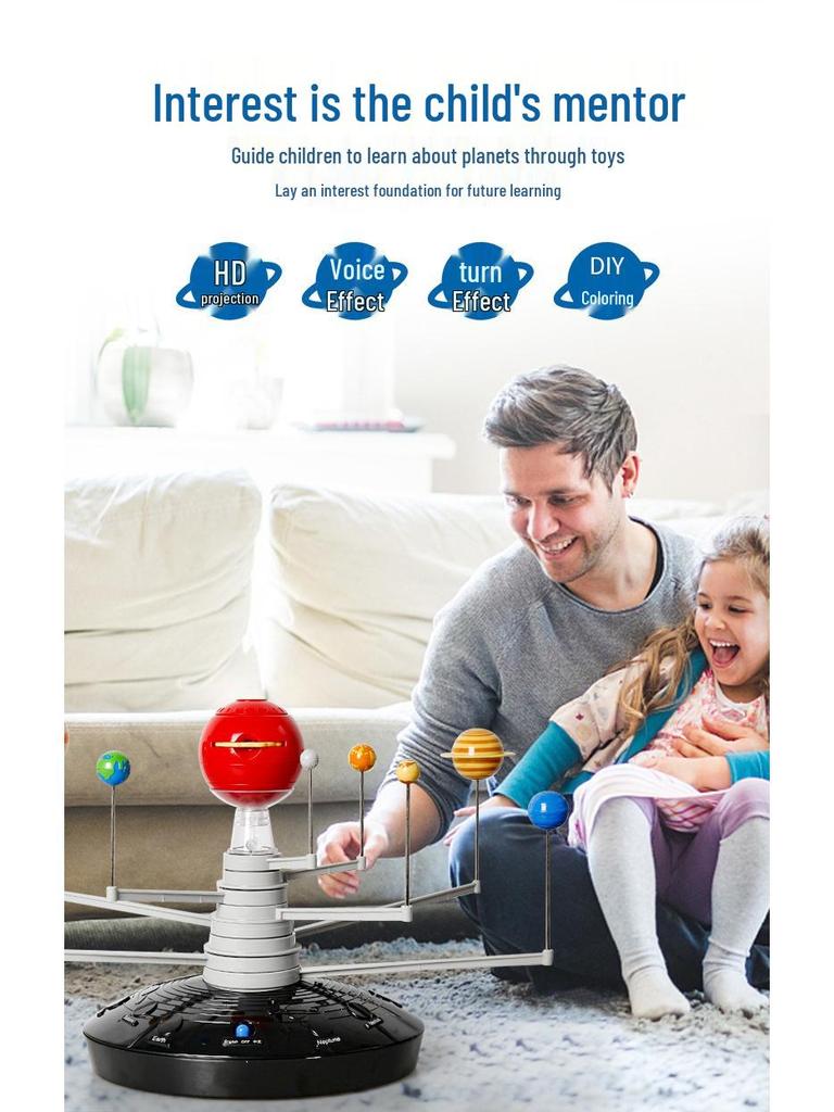 3D Solar System Model: Educational Electric Toy for Children’s Science Learning and DIY Puzzle Projects