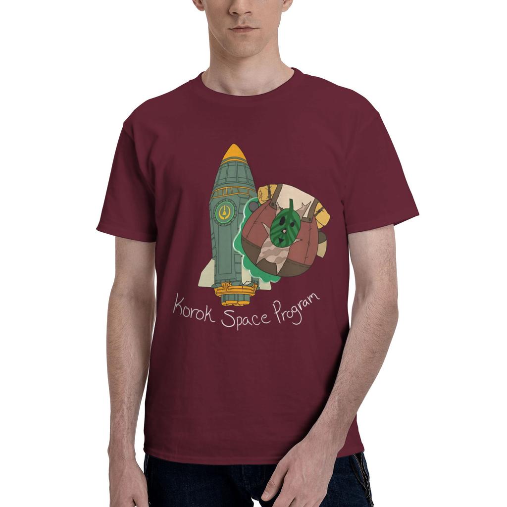 Korok Space Program Men T Shirts Korok Creative Tees Short Sleeve Crew Neck 100 Cotton Adult Tops TShirt