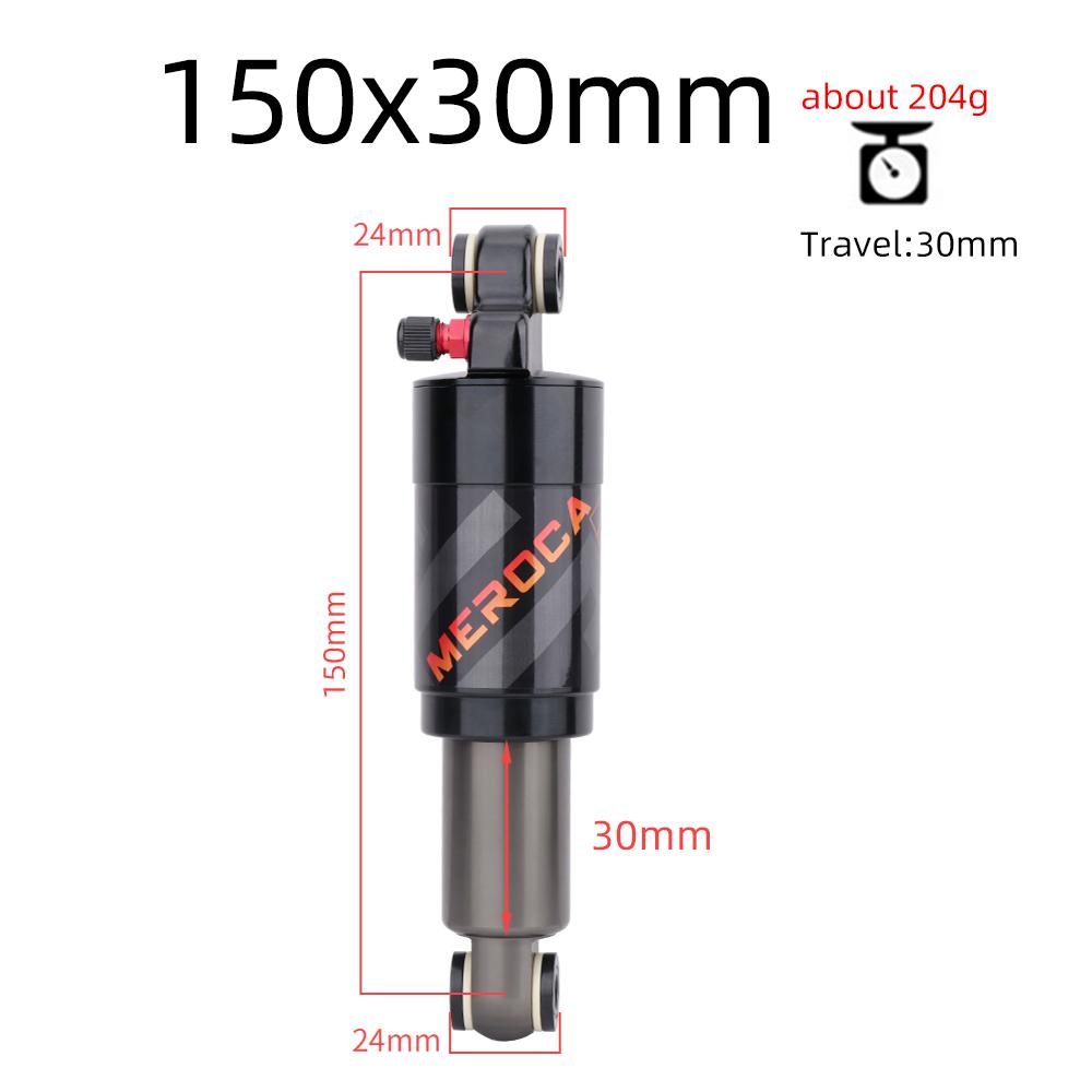 MEROCA Mountain Bike Air Shock Absorber 125mm/150mm/165mm/190mm/200mm Scooter Alloy MTB Folding Bicycle Rear Shock Cycling Parts