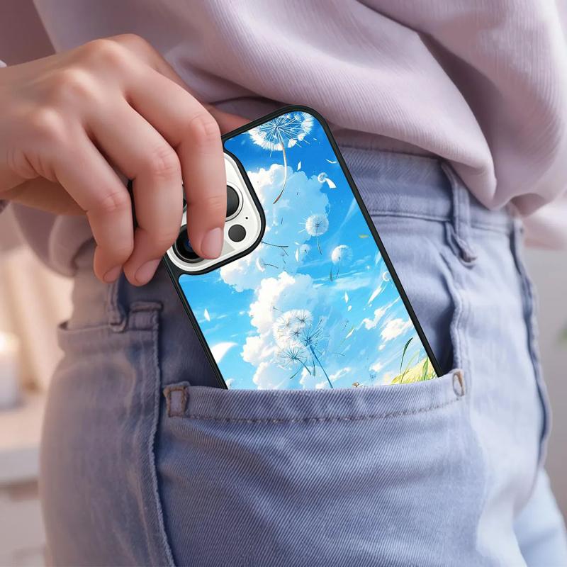 Чехол для телефона с одуванчиками для iPhone 17 Air 15 16e 14 13 Pro Max Coque 12 11 Pro Max PLUS