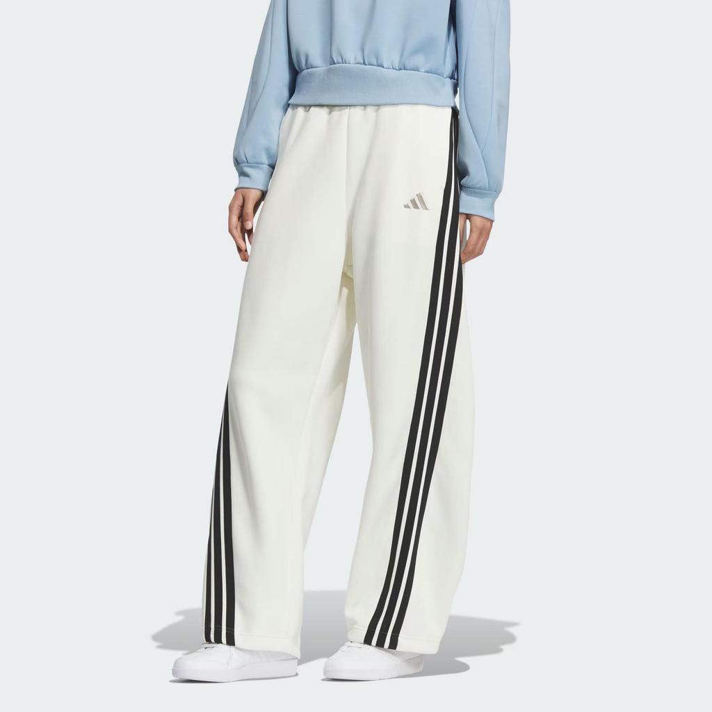 adidas STORY Двухсторонний трикотаж Брюки-бананы Три полоски Динамичная серия Свободный крой Спортивные Повседневные вязаные брюки-бананы Женский стиль KC5456