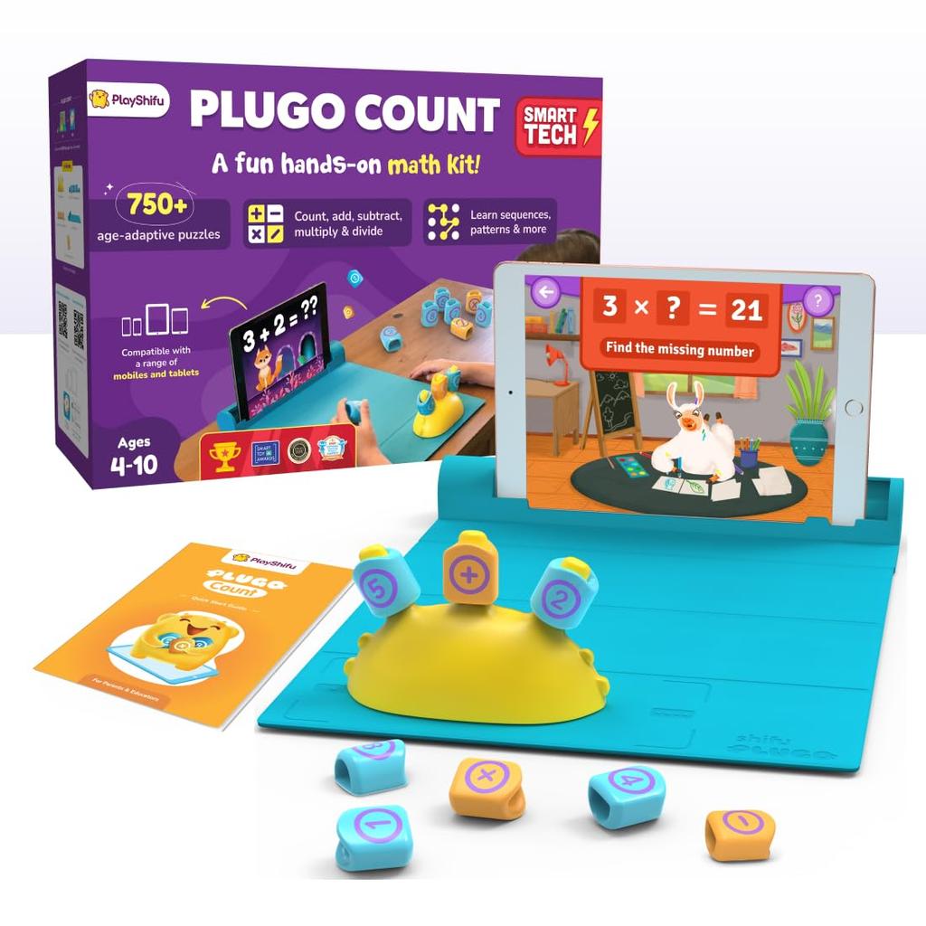 Playshifu Plugo Count Montessori Japanese Version For Ages 6 To 10 Educational Toys for Learning Using a Observation English Vocabulary (Count)