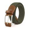 Эластичный ремень для мужчин и женщин, повседневный ремень для джинсов, плетеный ремень, стальная пряжка
