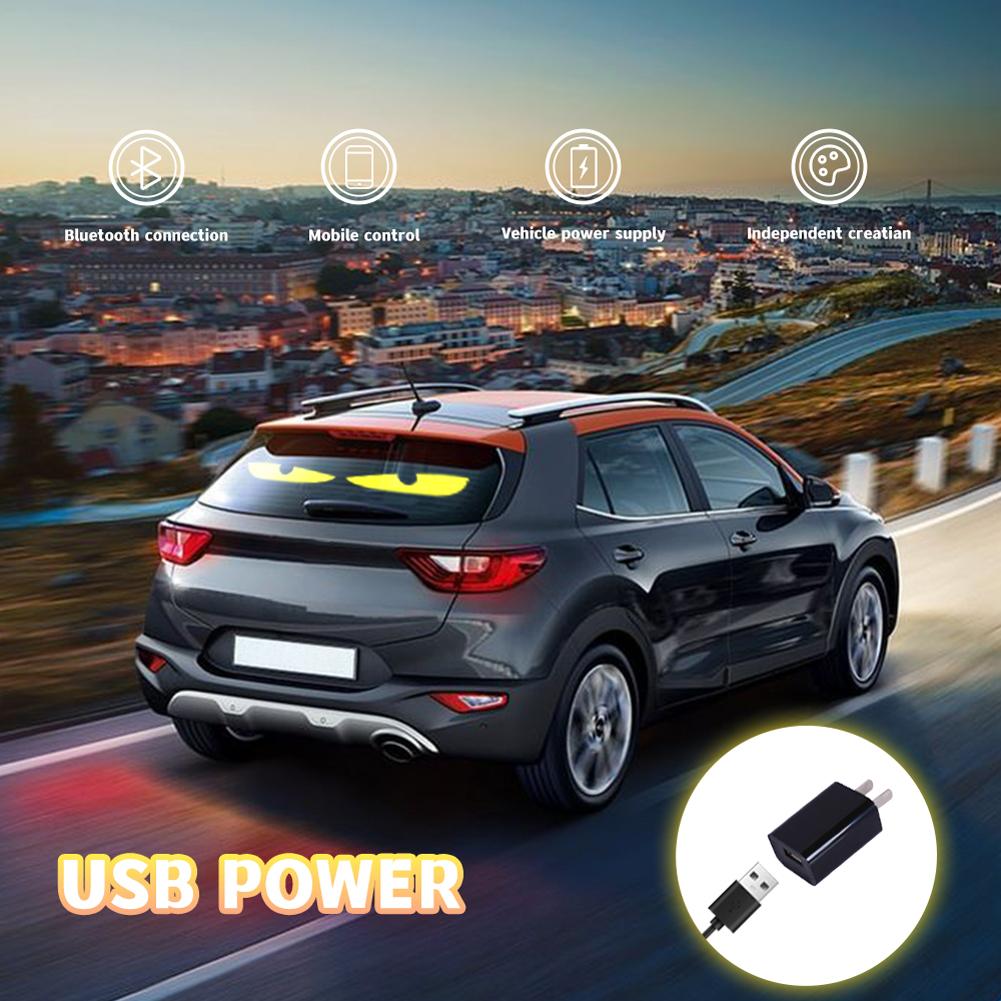 Светодиодная декоративная подсветка «Дьявольский глаз», программируемые светодиодные «Глаза демона», гибкий дисплей, пульт дистанционного управления для магазина/бара/грузовиков