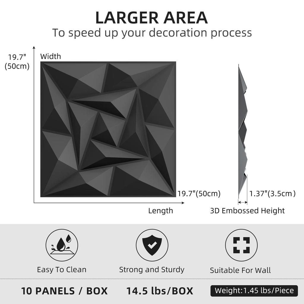 3D стеновая панель, 10 листов в упаковке, матовые черные настенные панели из ПВХ, цветочный дизайн, стеновые панели из ПВХ для текстурированного украшения дома/офиса