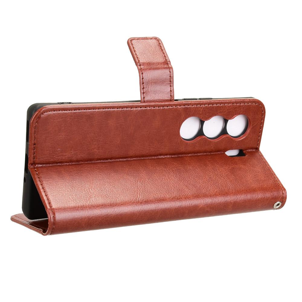 Для TECNO Camon 40 4G CM5 Чехол Текстура Crazy Horse Искусственная кожа Чехол-кошелек для телефона