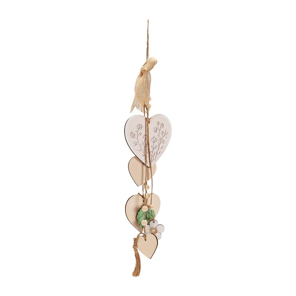 Rustic Heart Wall Decor, 25.59 Inch Wooden Farmhouse Accent