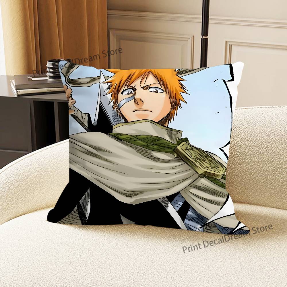 Anime K-Kurosaki Ichigo Printed Pillow Cover Cushion Case Simple Sofa Pillow Case No Pillow Core