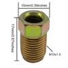 Набор из 10 шт. фитингов для тормозных магистралей M10x1.0 для трубки 3/16" Перевернутая развальцовка Метрические соединительные гайки Короткие винты для тормозных трубок с наружной резьбой