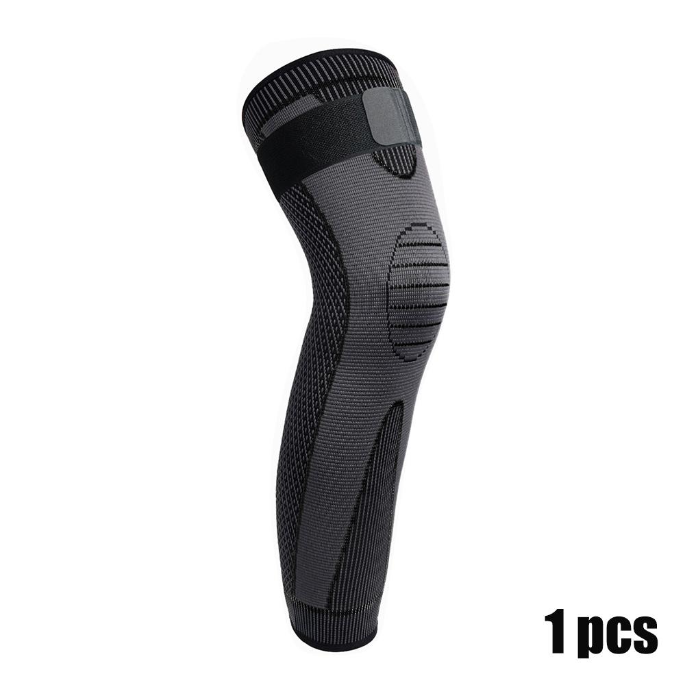 1pc Gym Sports Full Leg Compression Sleeves Knee Braces Support Protector Pads Weightlifting Arthritis Joint Pain Relief Muscle Tear