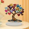 Heart Tree Ornament Desktop 2D Flat Acrylic Decoration Multi-Color Love Hearts Tree
