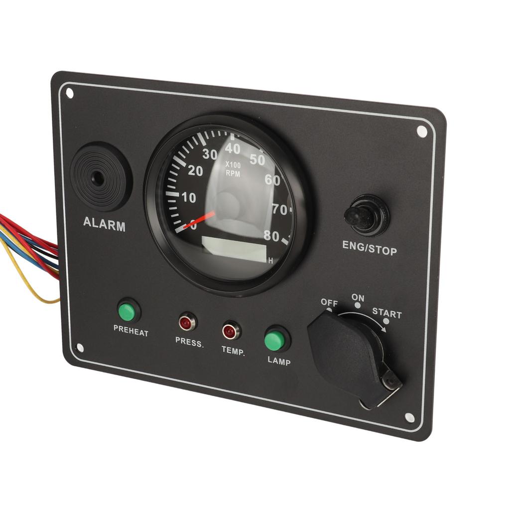 210 X 160 мм Панель тахометра для лодки Высокоточный Многофункциональный 0–8000 об/мин Морской тахометр Приборная панель с сигнализацией