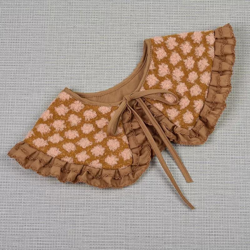 Мода 2023 года, женская, для девочек, кукла Лолита, шаль, поддельный воротник, вышитое ожерелье, лацкан, блузка, накидка на плечо, короткая накидка, поддельный воротник